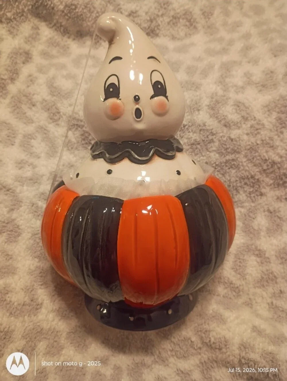 👻 Johanna Parker GhostCarnival Cottage Halloween Ghost Candy Canister Container